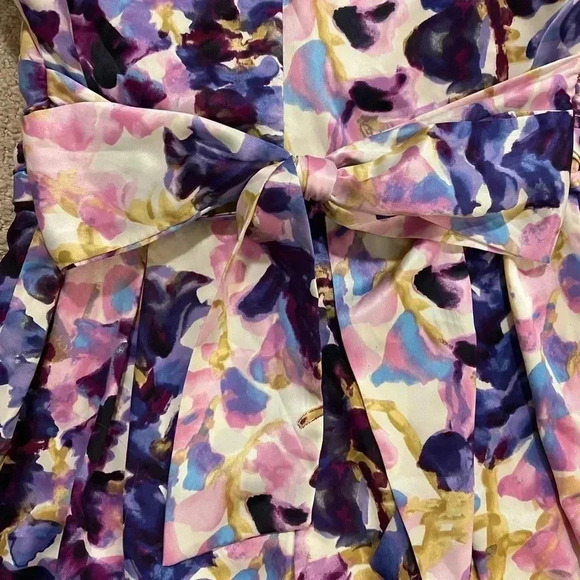 Vintage City Triangles spaghetti strap mini dress abstract floral 7/8 90’s - Picture 13 of 14